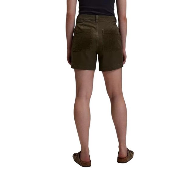 C251 Alpine Design High Rise 5” Shorts Women's Mixed Fabric Vintage Olive 6 NWT - Picture 2 of 4